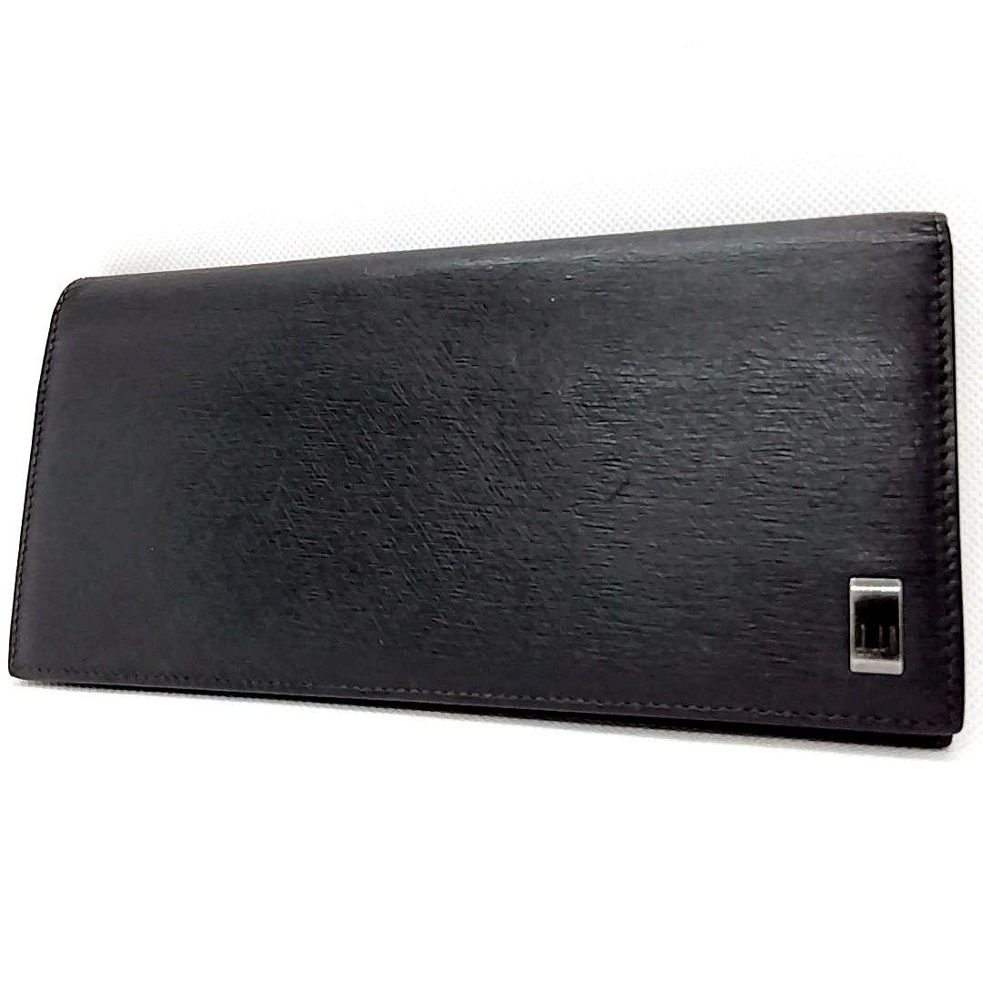 新品同様✨ dunhill ダンヒル 長財布 フラップ サフィアーノレザー 黒 dunhill ダンヒル 長札入れ 長財布 オックスフォード レザー