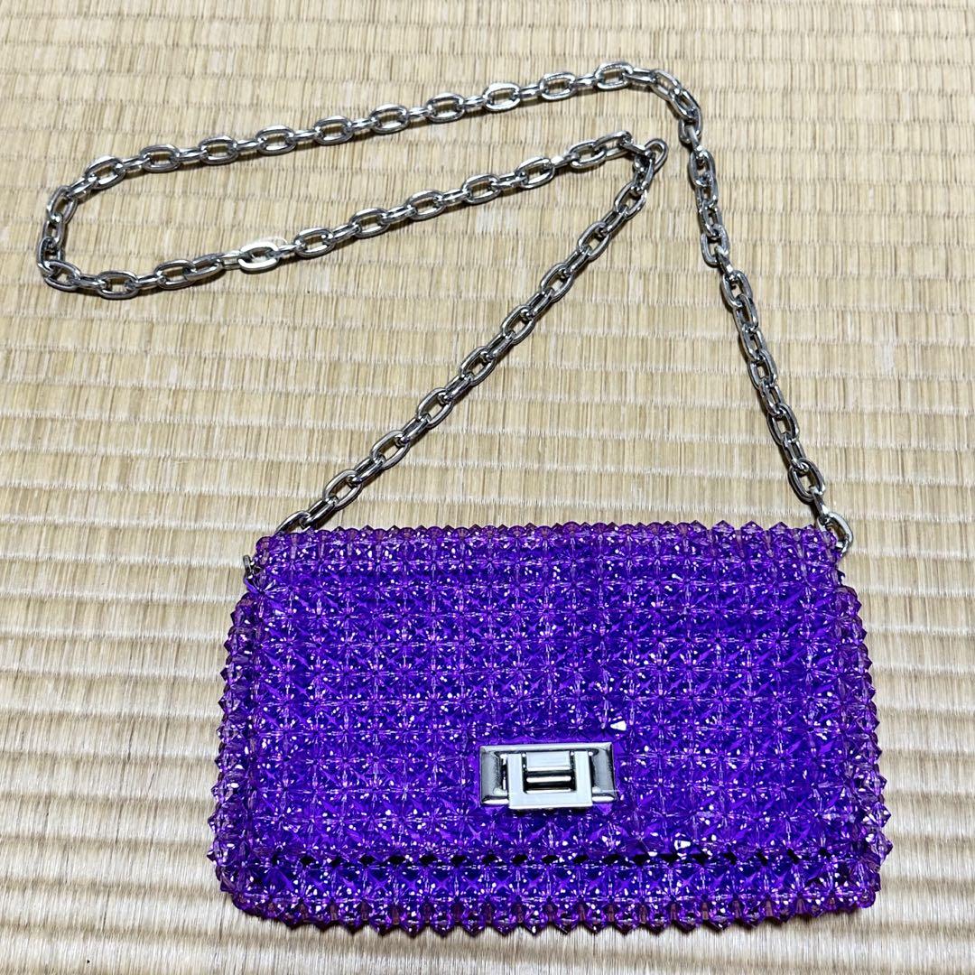 国内発送★ZARA★ビーズ付き*ショルダーバッグ ZARAザラ限定ビーズ付きミニバケットバッグパーティー結婚式