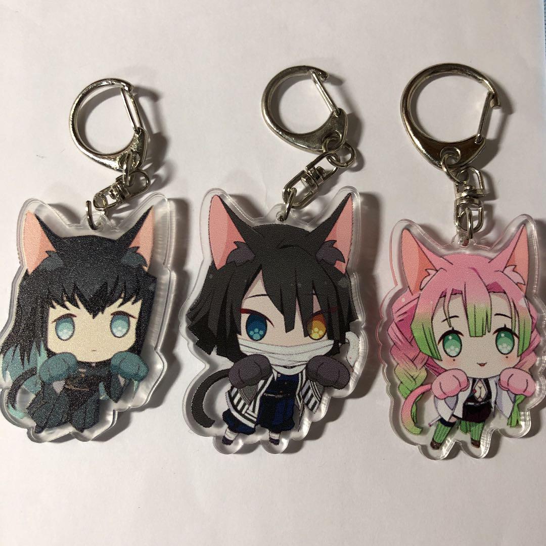 鬼滅の刃猫耳アクキー 時透無一郎伊黒小芭内甘露寺蜜璃霞柱蛇柱