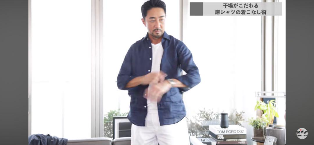 【アルコディオ】GINO フレンチリネン ドレスシャツ 38 干場義雅 ファッションディレクター 干場義雅氏の完全監修の元生まれた