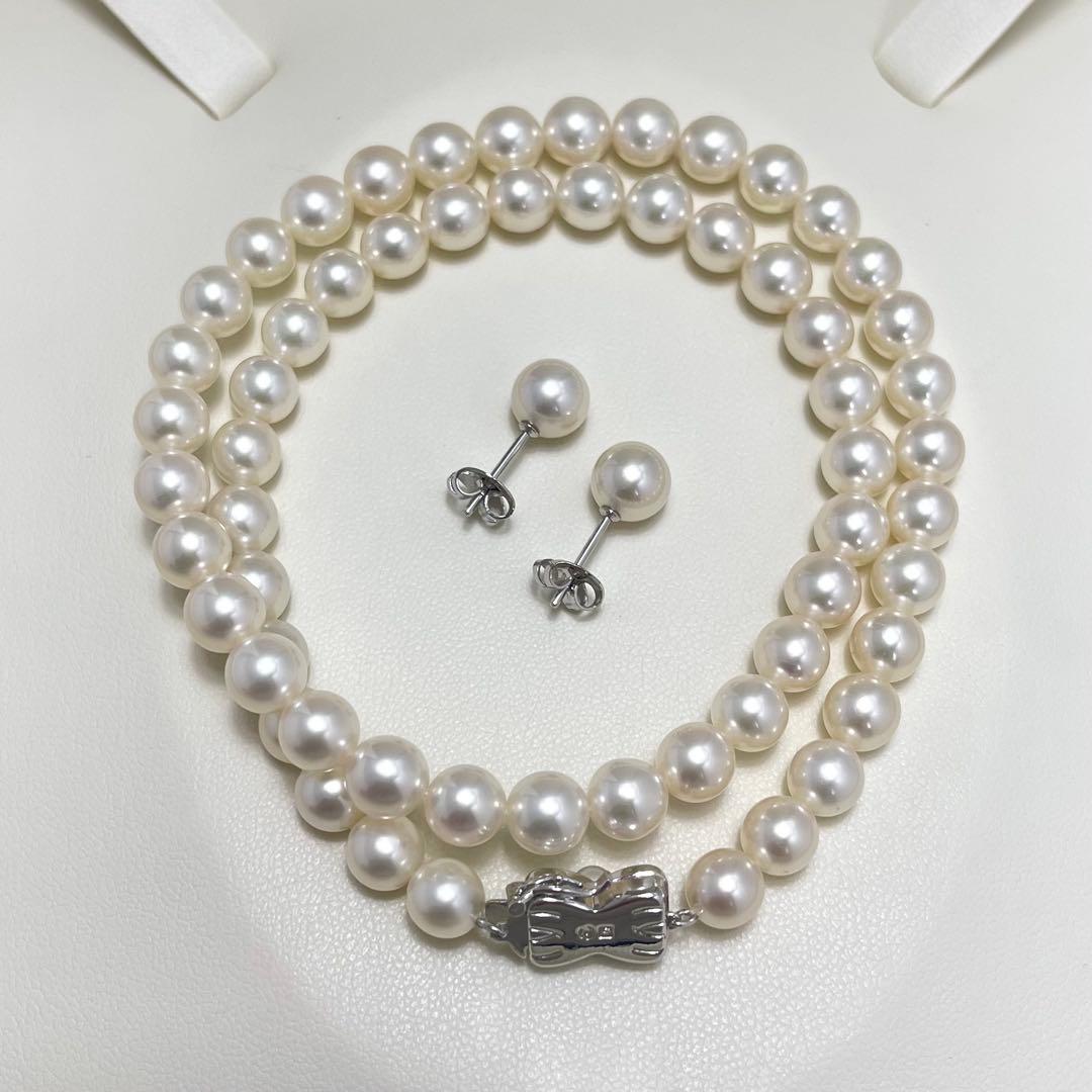 美品✨TASAKI タサキ パール ネックレス ピアスセット 7mm WGK14