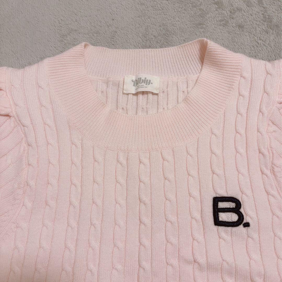 Bibiy B.PUFF KNIT Pink 半袖 ニット Bibiy. B.PUFF KNIT pink 半袖ニット ピンク サマーニット