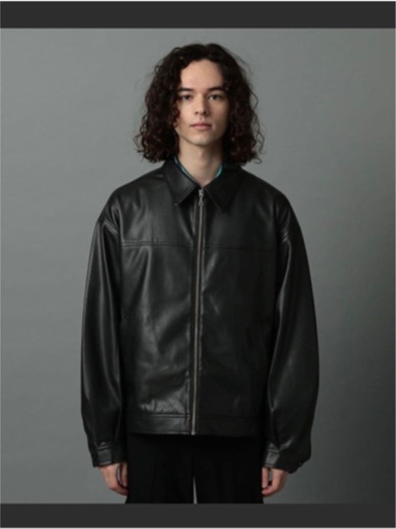 HARE BIGカラーフェイクレザーブルゾン 