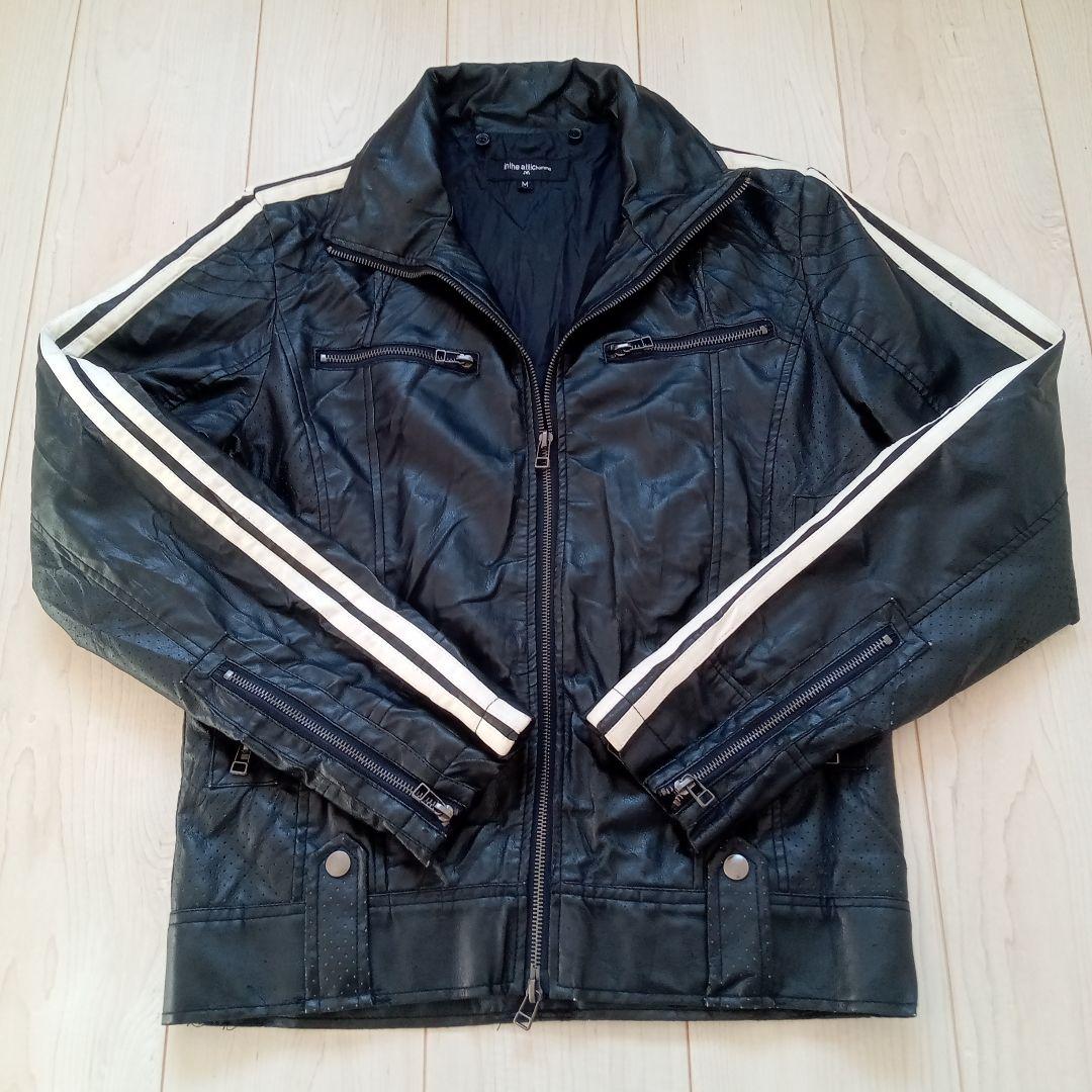 メンズ ライダースジャケットレザージャケット Mサイズ