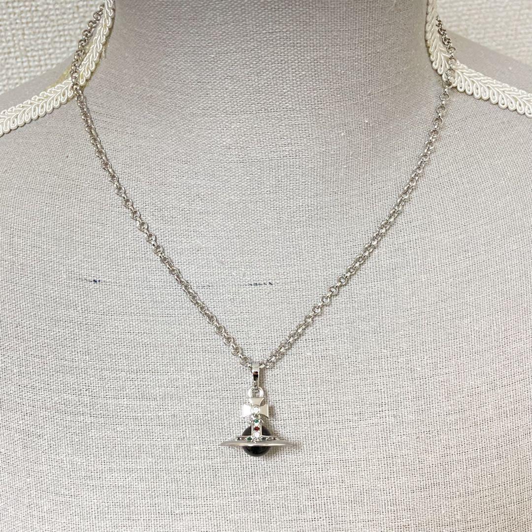 Vivienne Westwood タイニーオーブネックレス　ブラック　マルチ
