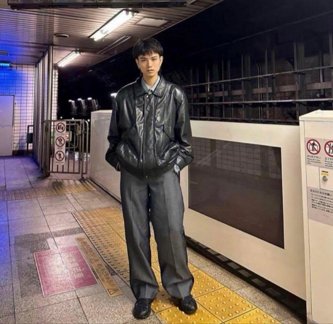 80s type A-2 real leather bomber jacketM