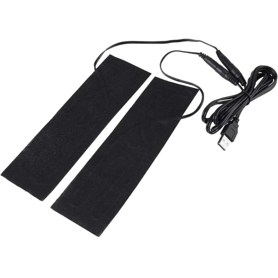 USB温熱サポーター 黒2枚