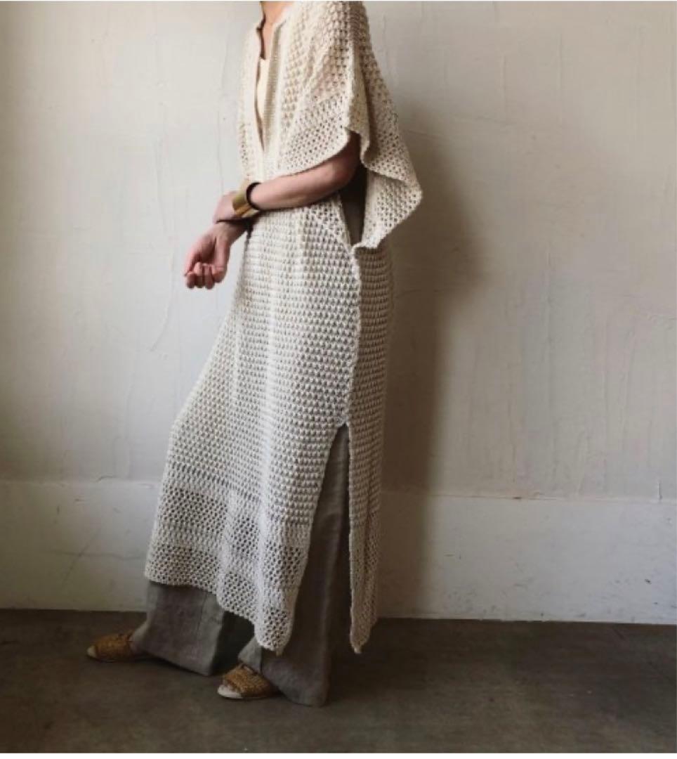 国内最安値! oval オーバルカフタンワンピース ニット ロング