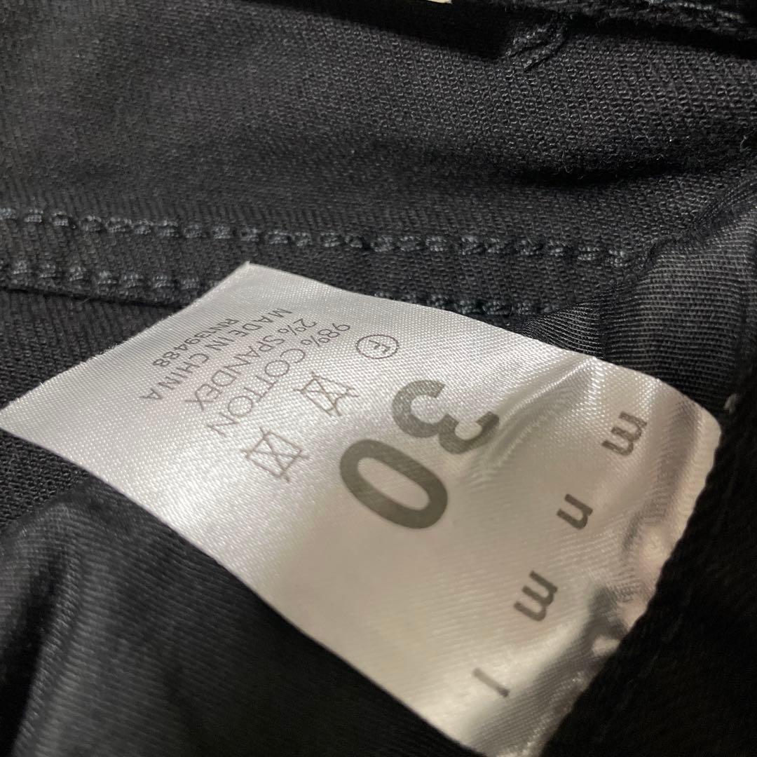 【新品未使用】mnml スキニーデニムブラック ダメージ加工 サイズ30 【新品未使用】mnml スキニーデニムブラック ダメージ加工 サイズ30