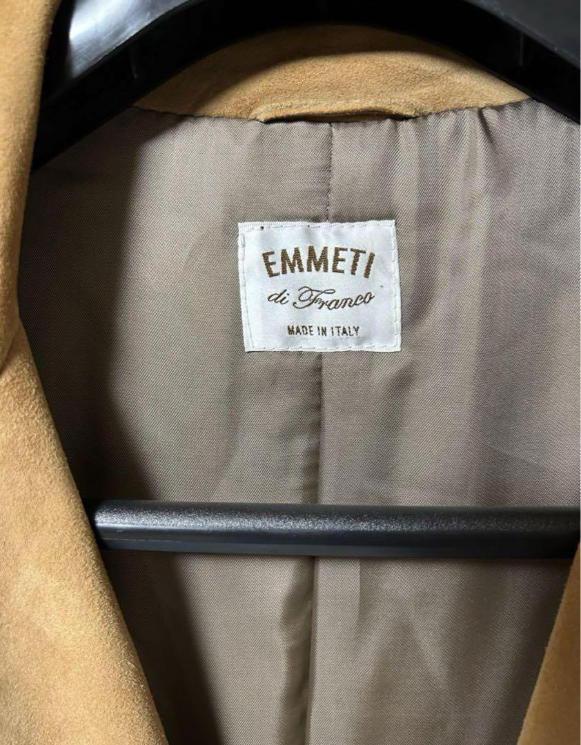 Emmeti ダブルコート やぎ革スエード　48