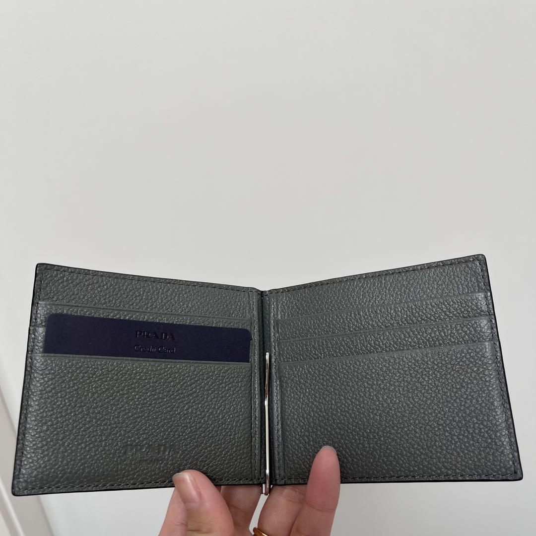 極美品 PRADA プラダ マネークリップ カードケース 2MN077 レザー