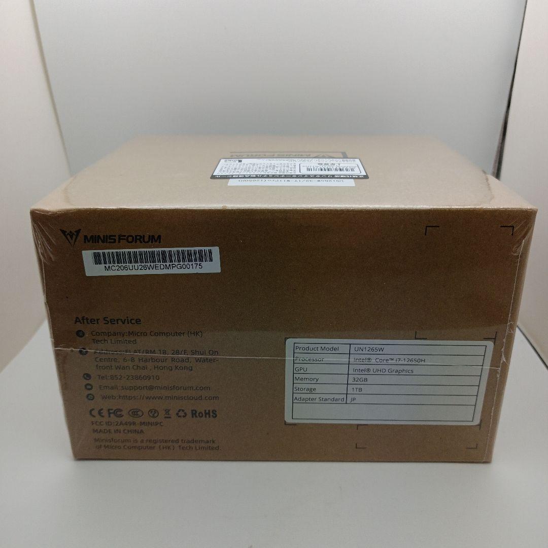 ミニPC [Q799] MINIS FORUM UN1265W