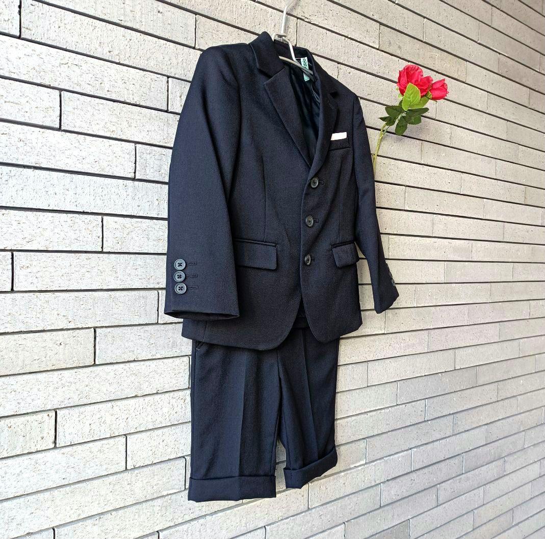 ☘【ショパン+子供ビームス】✨美品　スーツ+ネクタイ　紺　キッズ110