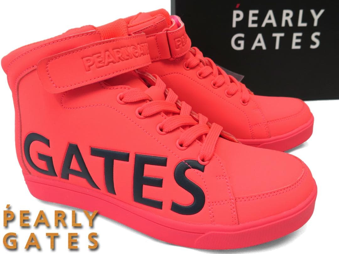 展示品○パーリーゲイツ○サイドロゴ ミドルカット スパイクシューズ