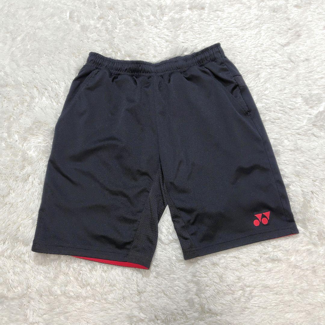 レアデザイン　YONEX　ハーフパンツ　ゲームパンツ　黒　赤