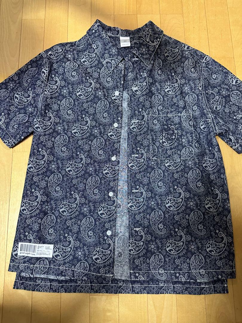 good night Store ペイズリー柄半袖シャツ Lサイズ