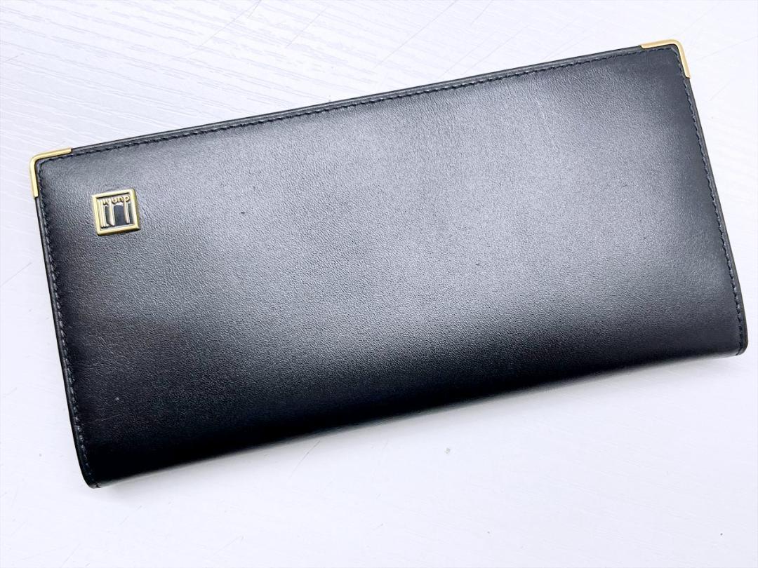 未使用保管　ダンヒル　オックスフォード　長財布　小銭入れあり　黒　WM1390A