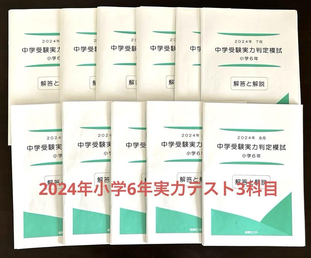 能開センター　中学受験実力判定模試小学6年2024年
