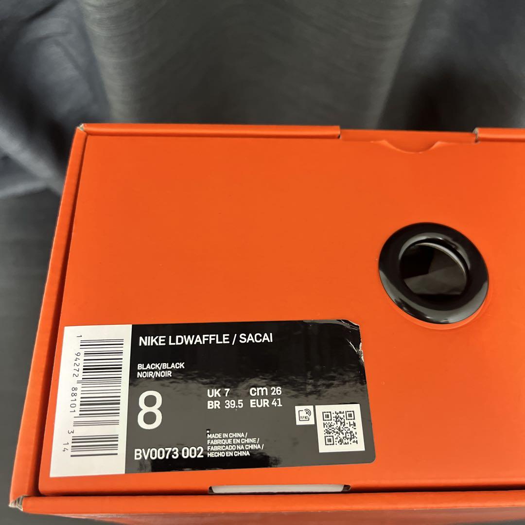 新品未使用！sacai × Nike LDV Waffle ブラック　26.0