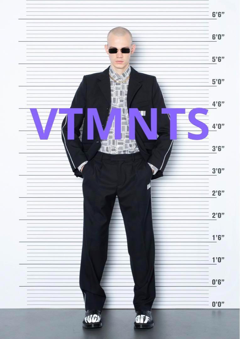 【訳あり】VTMNTS BARCODE TAILORED PANTSウエストのマーベルトや天狗は