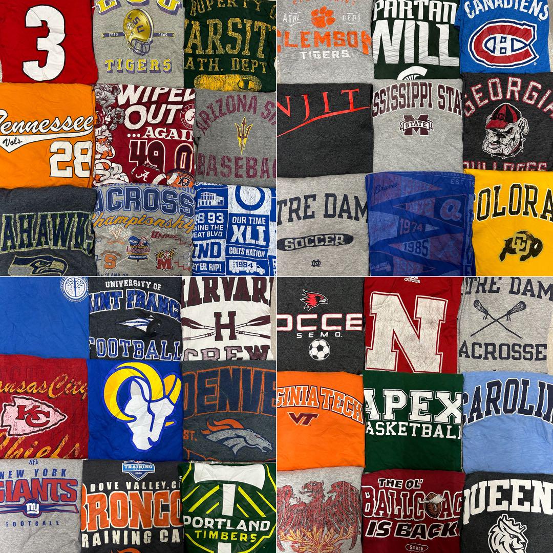 USA古着 メンズNFL MLB NHL カレッジTシャツ 36枚まとめ売り