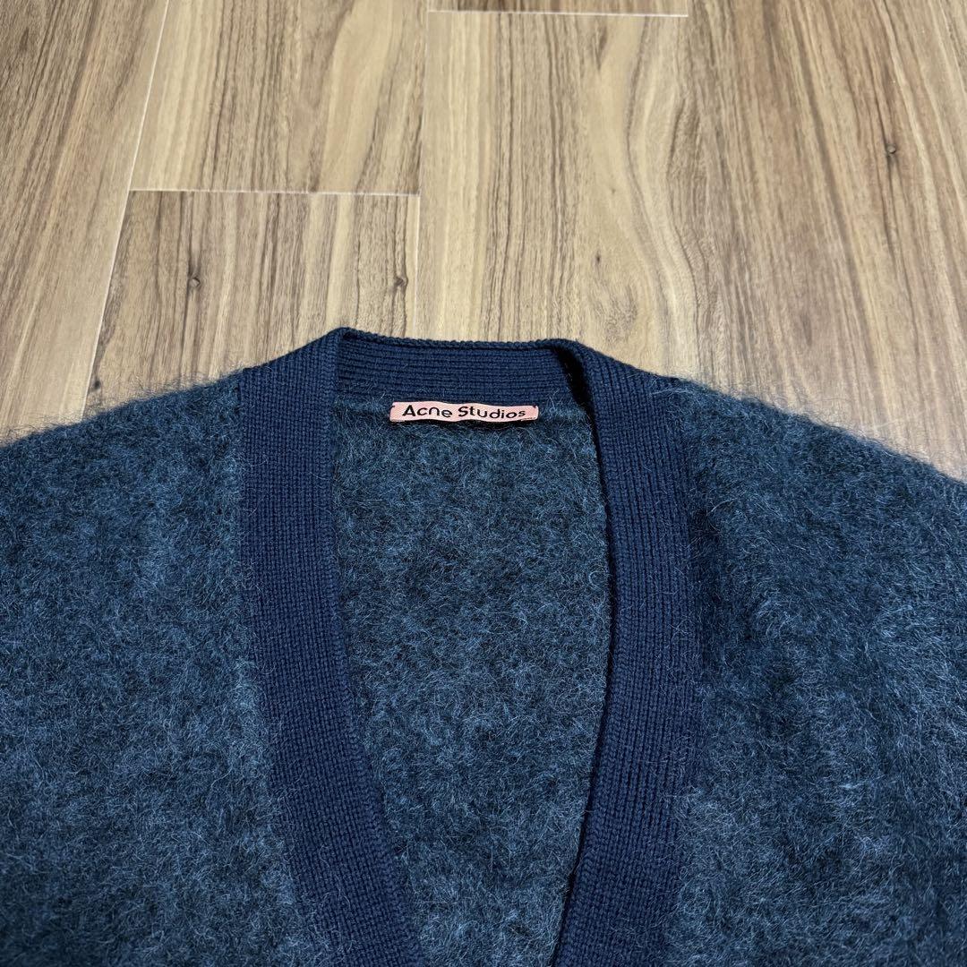 Acne Studios モヘアブランドカーディガン ネイビー　Mサイズ