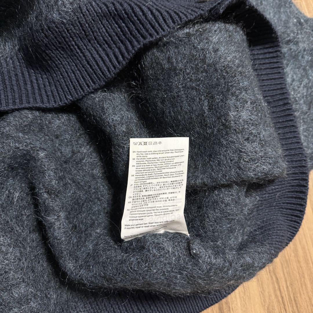 Acne Studios モヘアブランドカーディガン ネイビー　Mサイズ