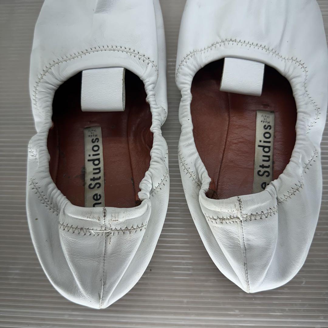 Acne Studios【関税送料込&SALE価格】レザーバレリーナシューズ Acne Studios Men】ローカット バスケットレザースニーカー