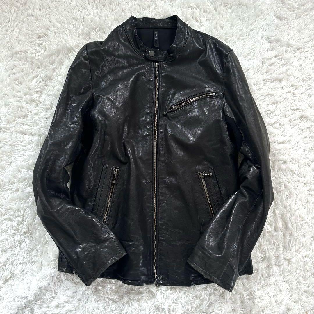 glamb グラム　シングルライダース　ラムレザー　羊革　ブラック　1