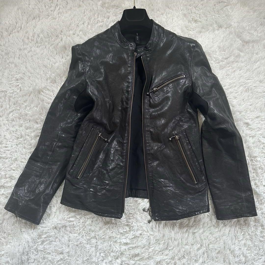 glamb グラム　シングルライダース　ラムレザー　羊革　ブラック　1