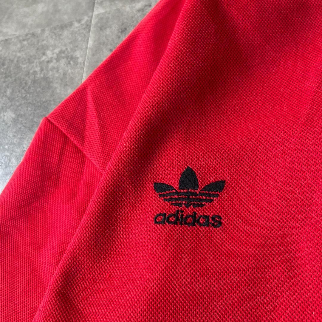 70s-80s adidas デサント社製 トラックジャケット L 赤 A144