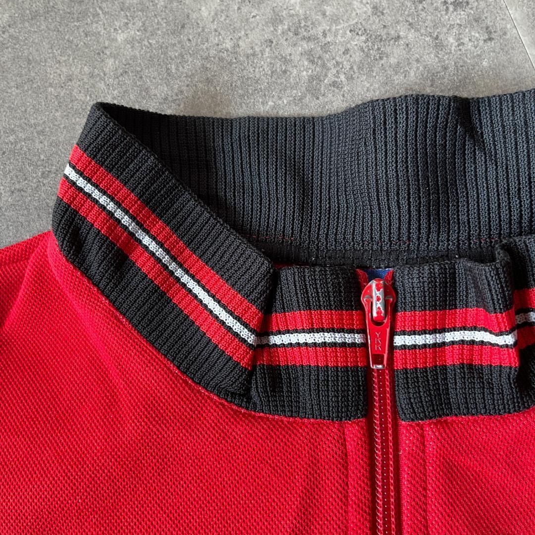 70s-80s adidas デサント社製 トラックジャケット L 赤 A144