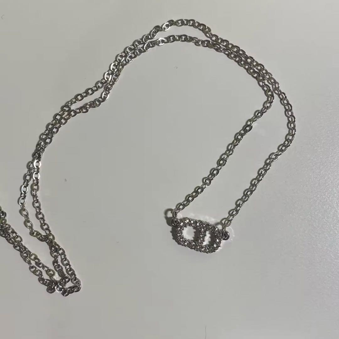 Dior 並行輸入品 cd ネックレス シルバー CD ロゴ ネックレス 新品未使用 並行輸入 シルバー ディオール