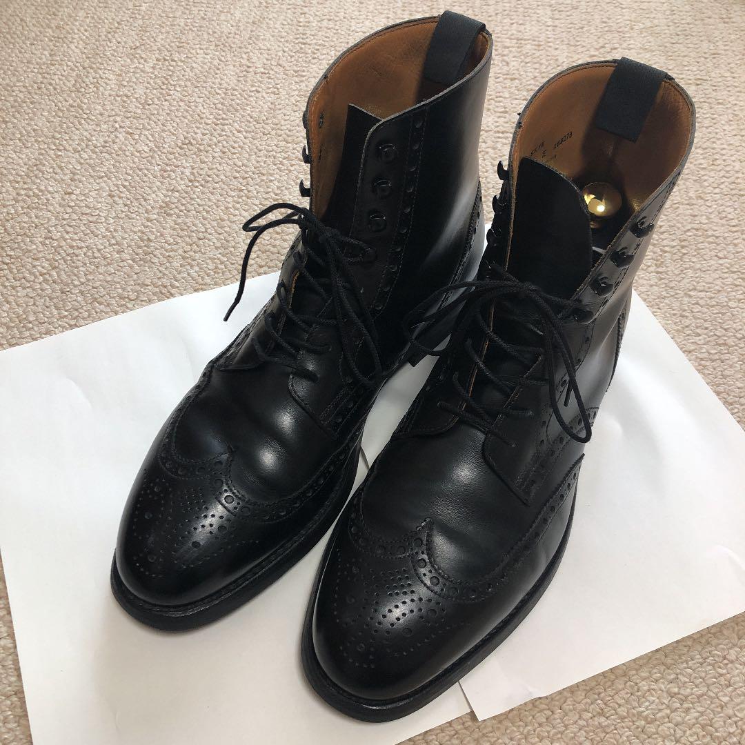 Crockett Jones メンズ 黒 カントリーブーツ おまけ付き