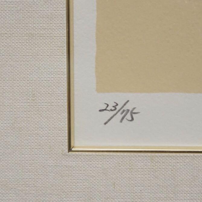 ホワイト系【爆買い!】 大熊峻 シルクスクリーン アネモネ 絵画 版画 ...