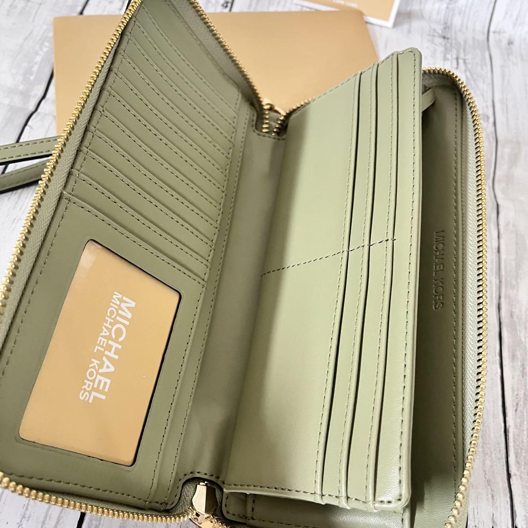 定率割引 往復 マイケルコース☆新品☆ 長財布/リストレット MKロゴプリント 小物