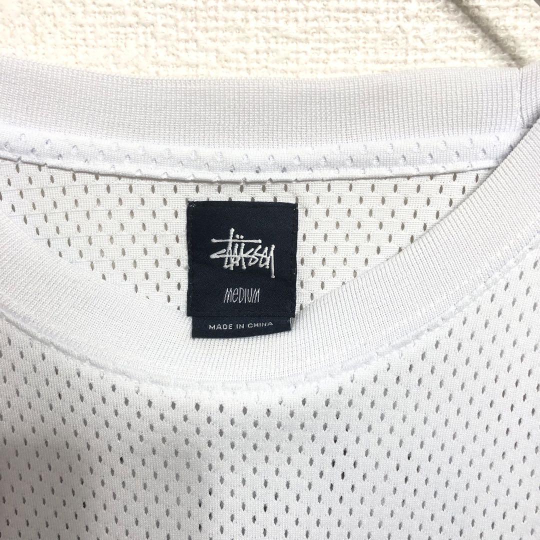 STUSSY ステューシーメッシュシャツ センターロゴプリント T