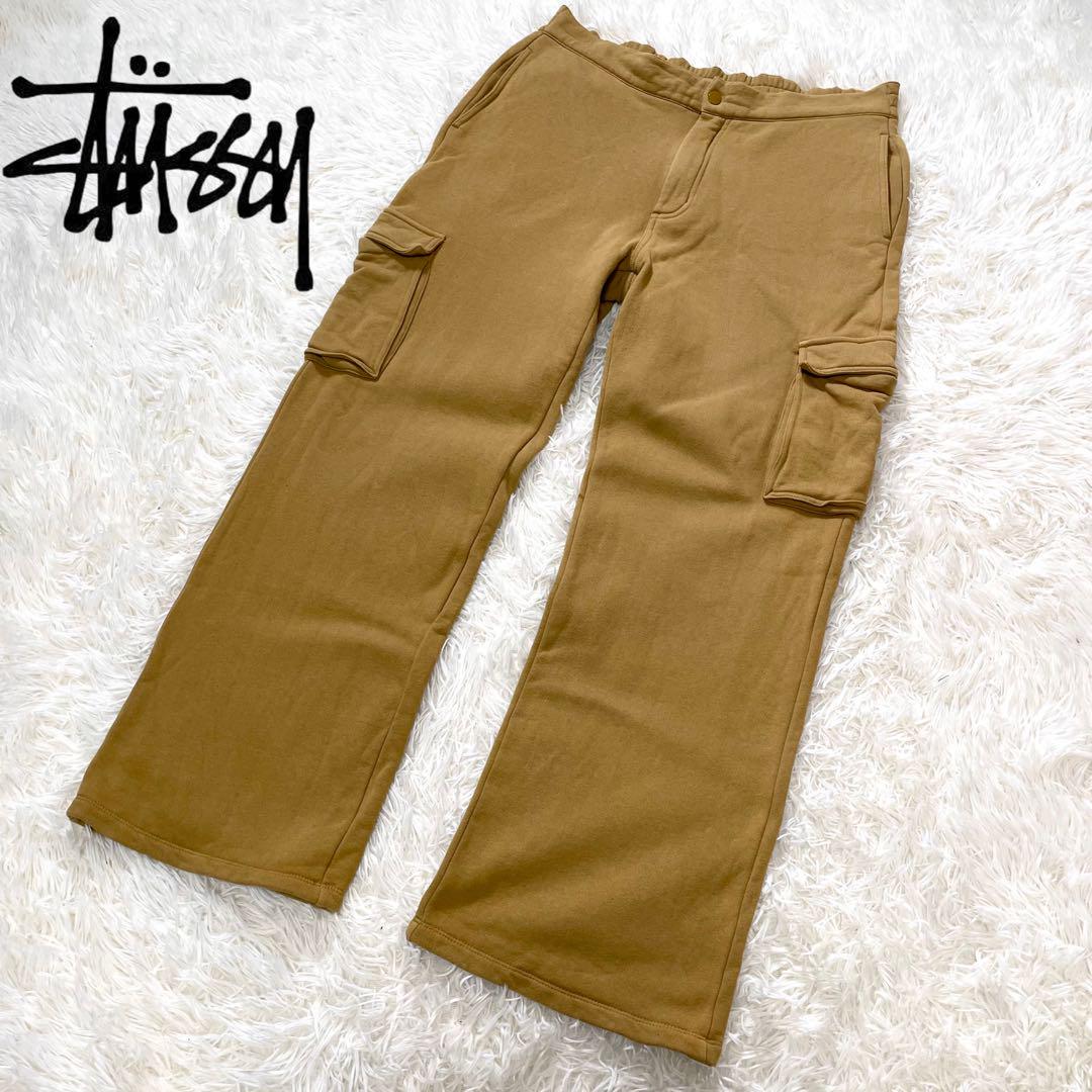希少】stussy ステューシー スウェットカーゴパンツ ワイド 【高い素材