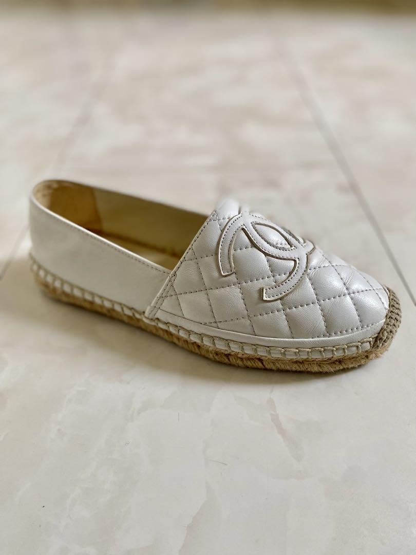 美品 シャネル マトラッセ ラムスキン エスパドリーユ 37 CHANEL