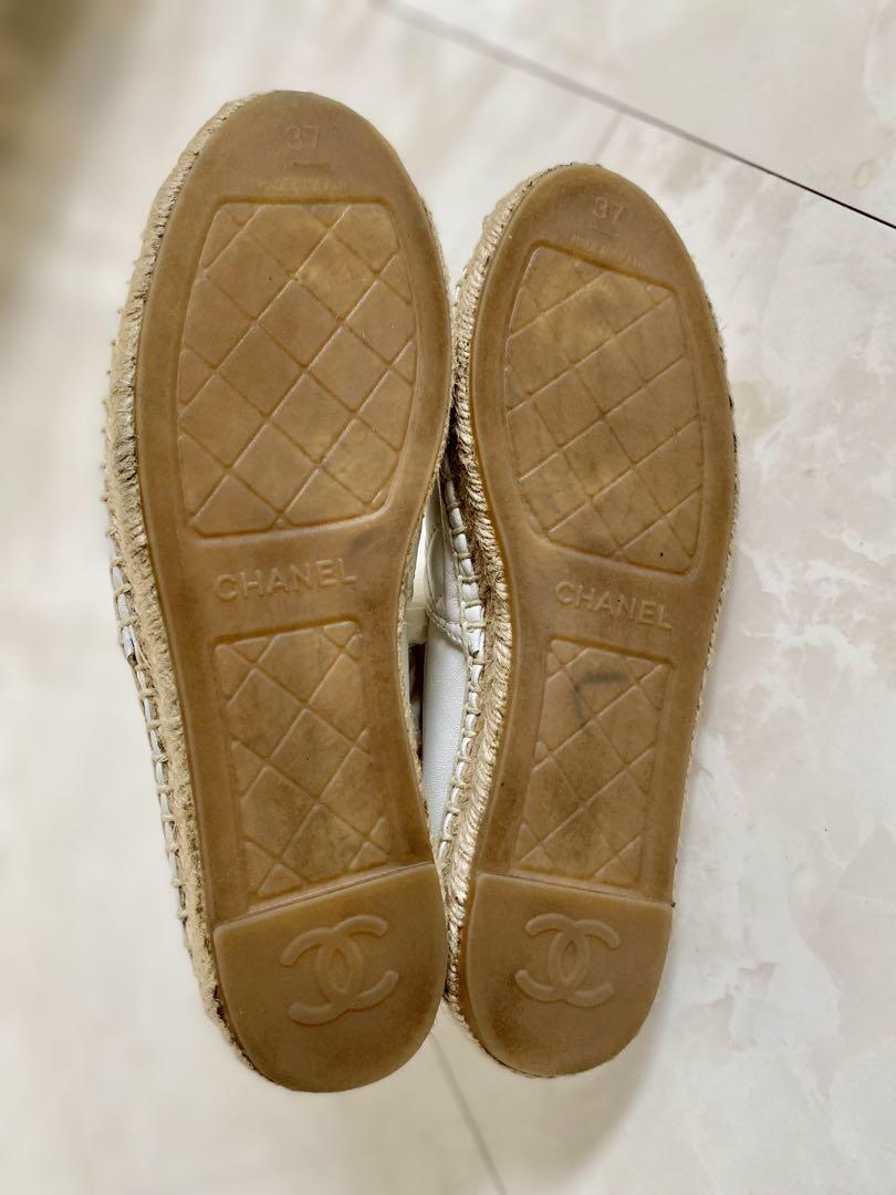 美品 シャネル マトラッセ ラムスキン エスパドリーユ 37 CHANEL