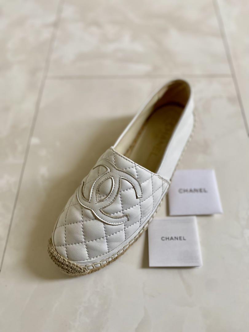 美品 シャネル マトラッセ ラムスキン エスパドリーユ 37 CHANEL