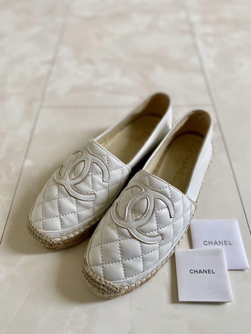 美品 シャネル マトラッセ ラムスキン エスパドリーユ 37 CHANEL