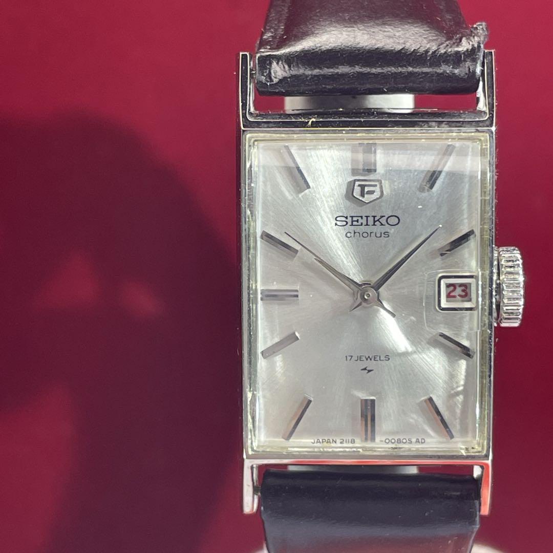 貴重 未使用 60s SEIKO コーラス カレンダー 手巻 日本製 腕時計