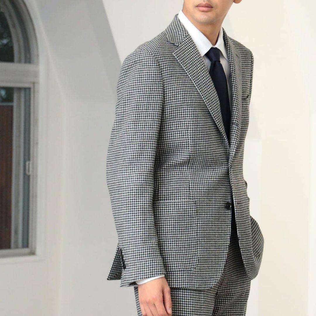 【カジュアルだけどオシャレに✨】 BEAMS 千鳥チェック柄 ジャケット XL