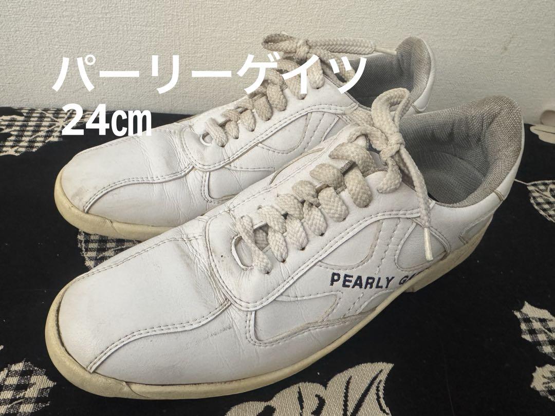USED 24㎝ PEARLYGATESパーリーゲイツゴルフシューズ 白 - メルカリ