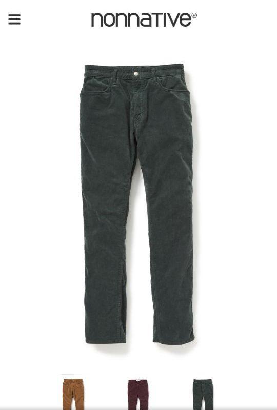 【美品・最終価格】17SS nonnative DWELLER CORD