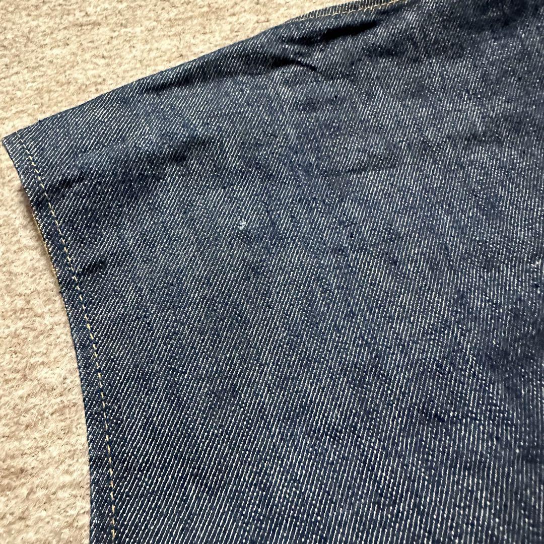 Levi's デニムベスト BIGE ストライプ リバーシブル 濃紺 70s 画像16