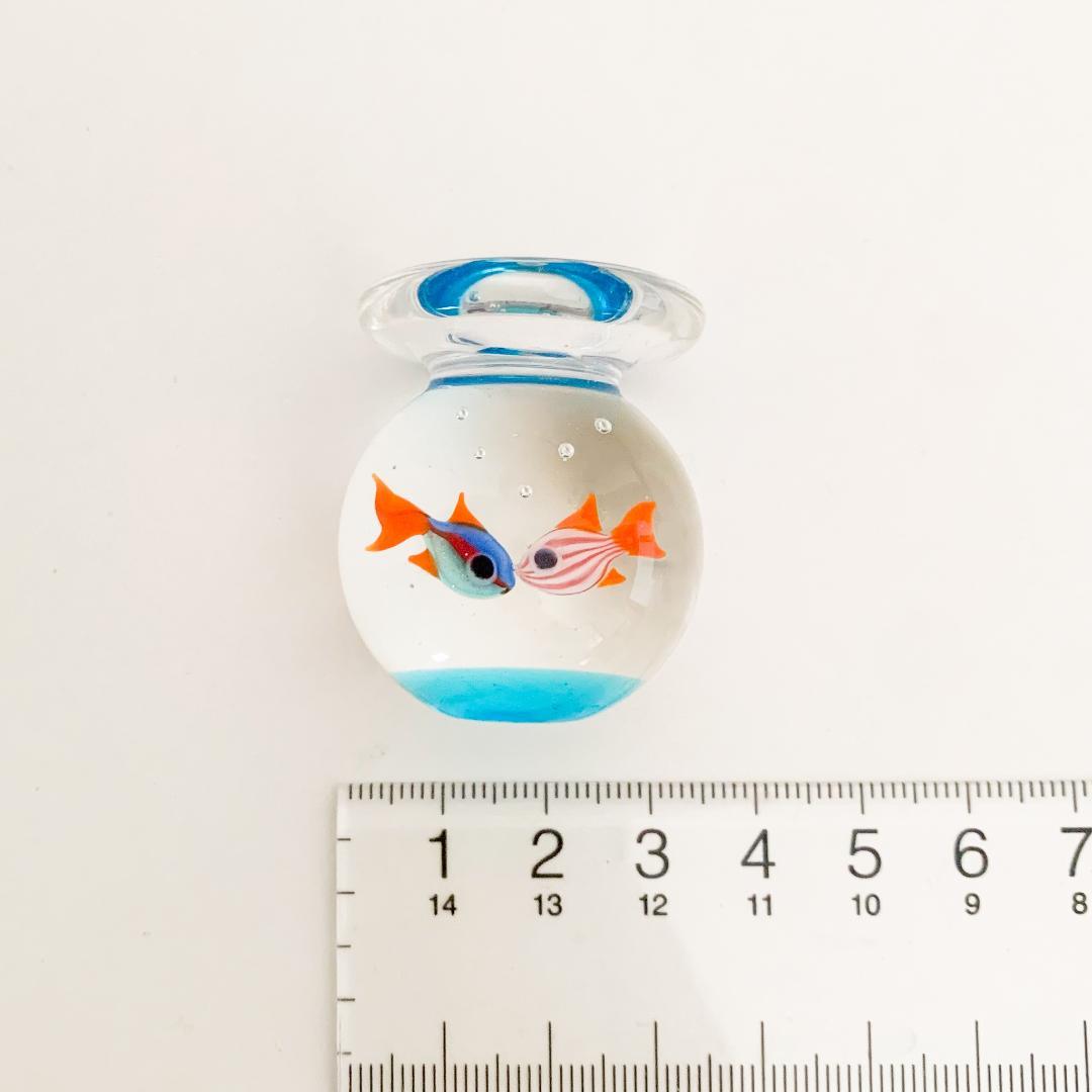ベネチアングラス　アクアリウム　金魚鉢　ガラス　魚