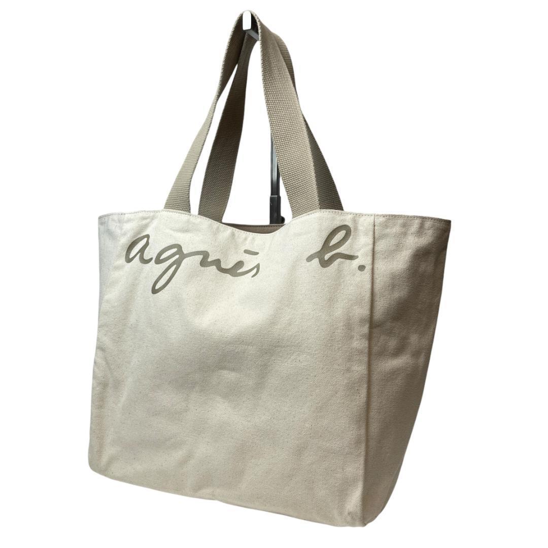 送料無料◆2025新品  b agnes 美品 3001 刺繍 キャンバス トートバッグ リバーシブル バッグ