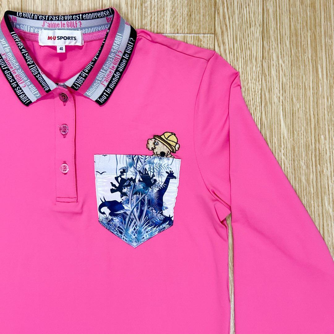 M-U SPORTS ピンク ポロシャツ 40 M-U SPORTS ピンク ポロシャツ 40